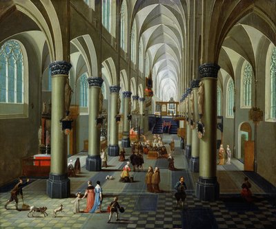 Interior de una iglesia de Pieter the Elder Neeffs